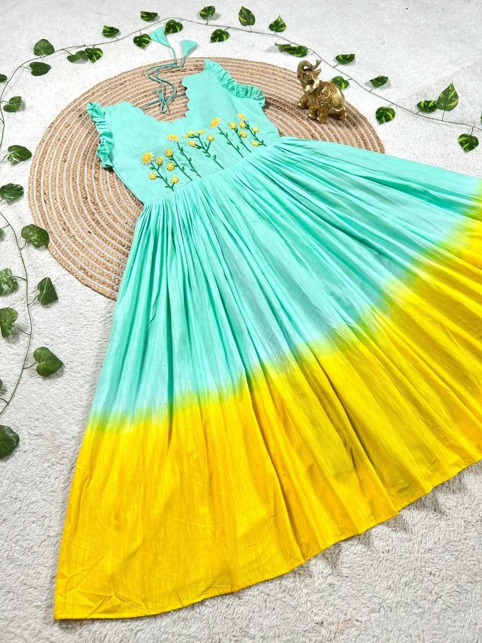 Ynf Cotton KESH505 356 Gowns Wholesale Printed Gowns Fancy Gowns Long Gowns Manufacturer