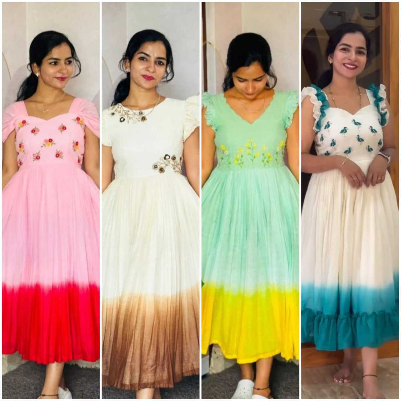 Ynf Cotton KESH505 356 Gowns Wholesale Printed Gowns Fancy Gowns Long Gowns Manufacturer