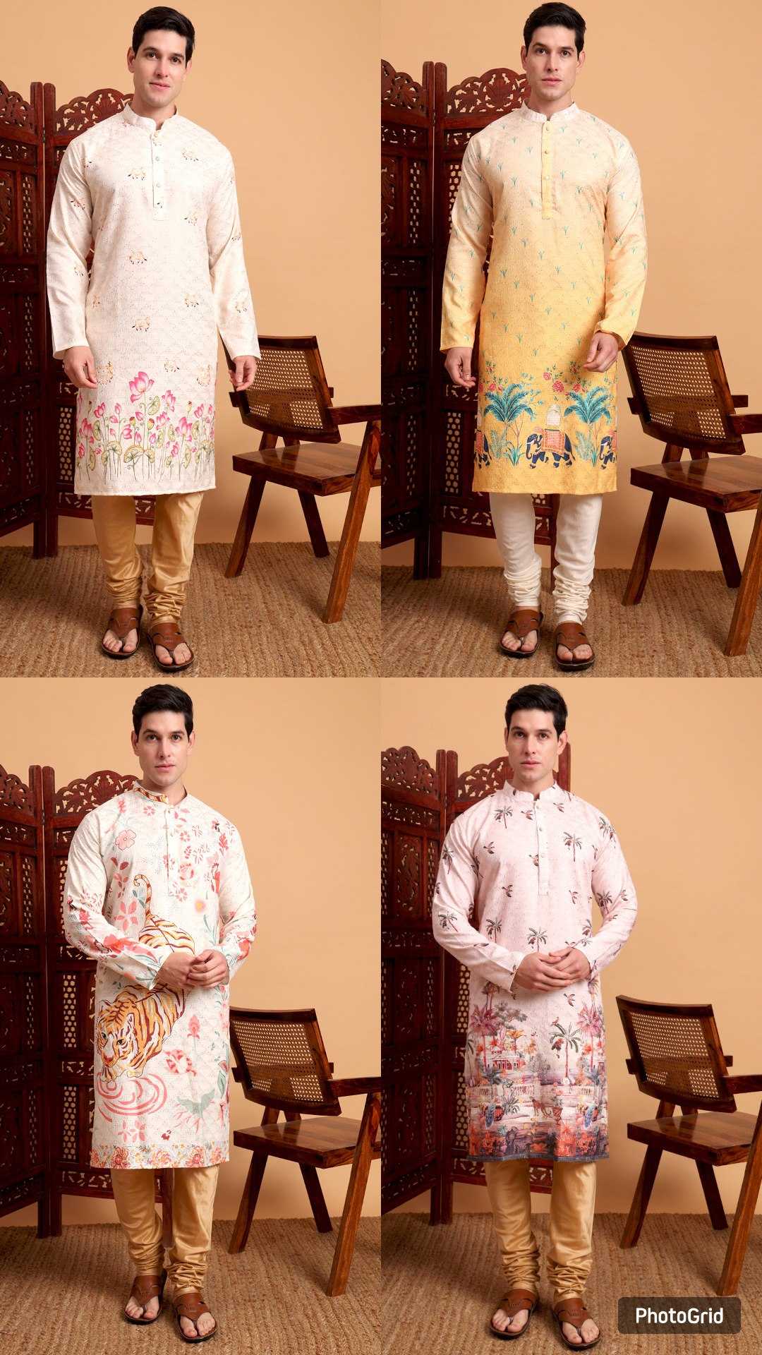 Ynf Cotton RIN188 KILLER3 Mens Wear Wholesale Mens Kurta Pyjama Manufacturer