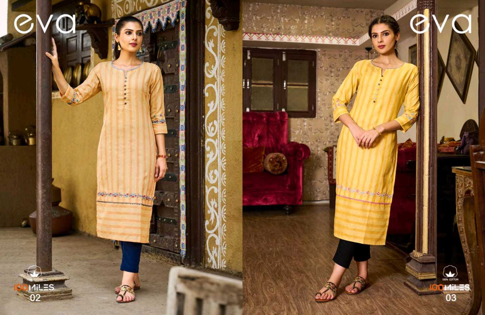 Ynf Cotton RIN190 100MILES-EVA Setwise Collections Wholesale Kurtis Catalogs Manufacturer