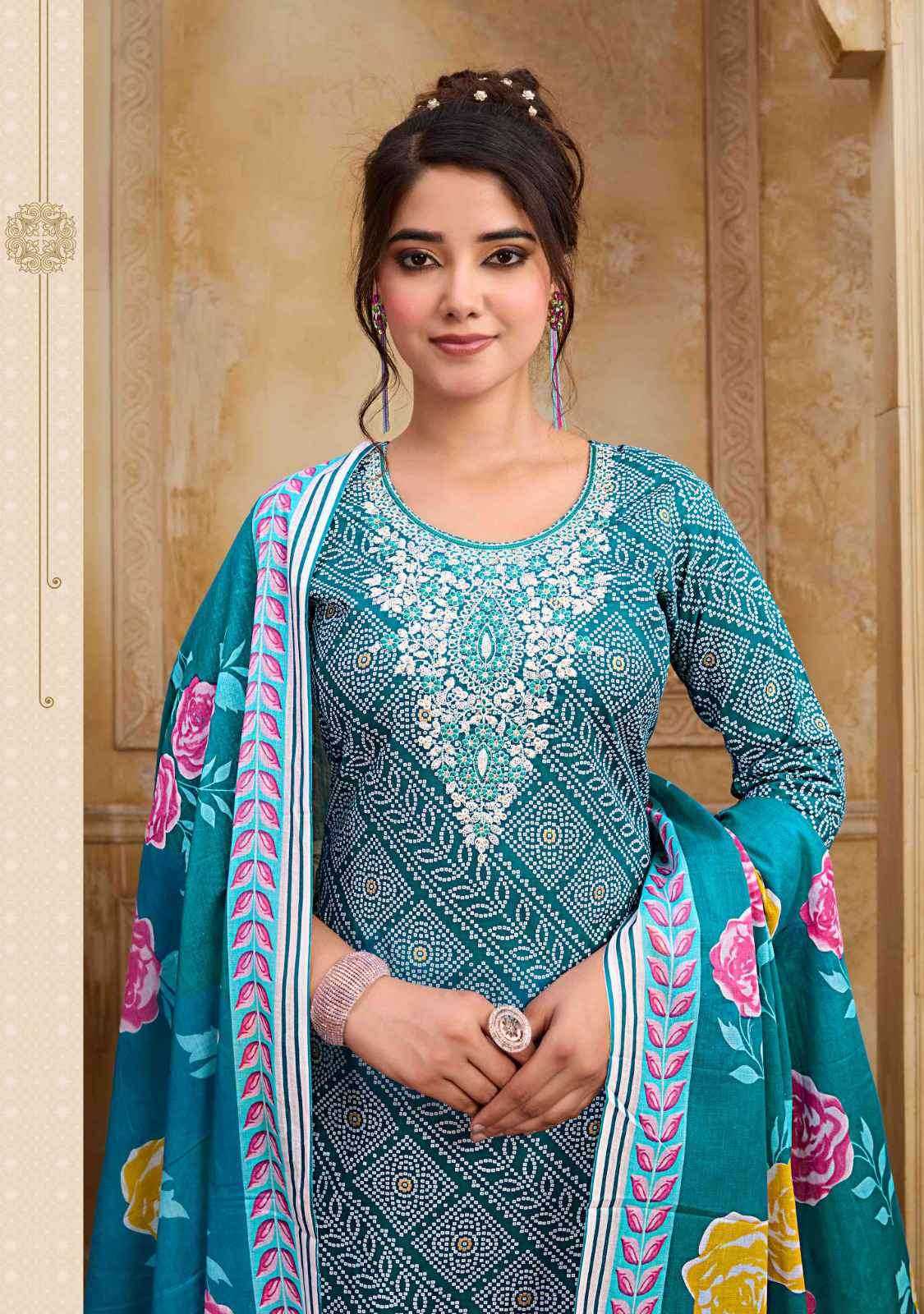 Ynf Cotton RIN190 BANDHANI Setwise Collections Wholesale Kurtis Catalogs Manufacturer