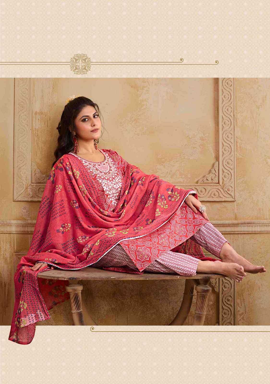 Ynf Cotton RIN190 BANDHANI Setwise Collections Wholesale Kurtis Catalogs Manufacturer