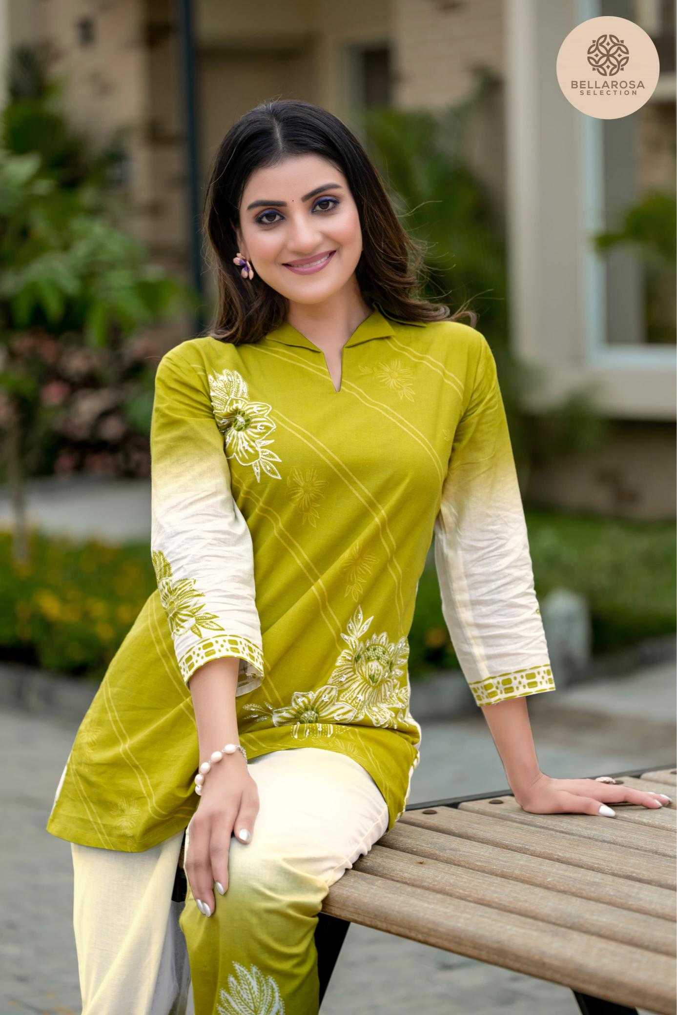 Ynf Cotton RIN190 BELLROSA-101 Setwise Collections Wholesale Kurtis Catalogs Manufacturer