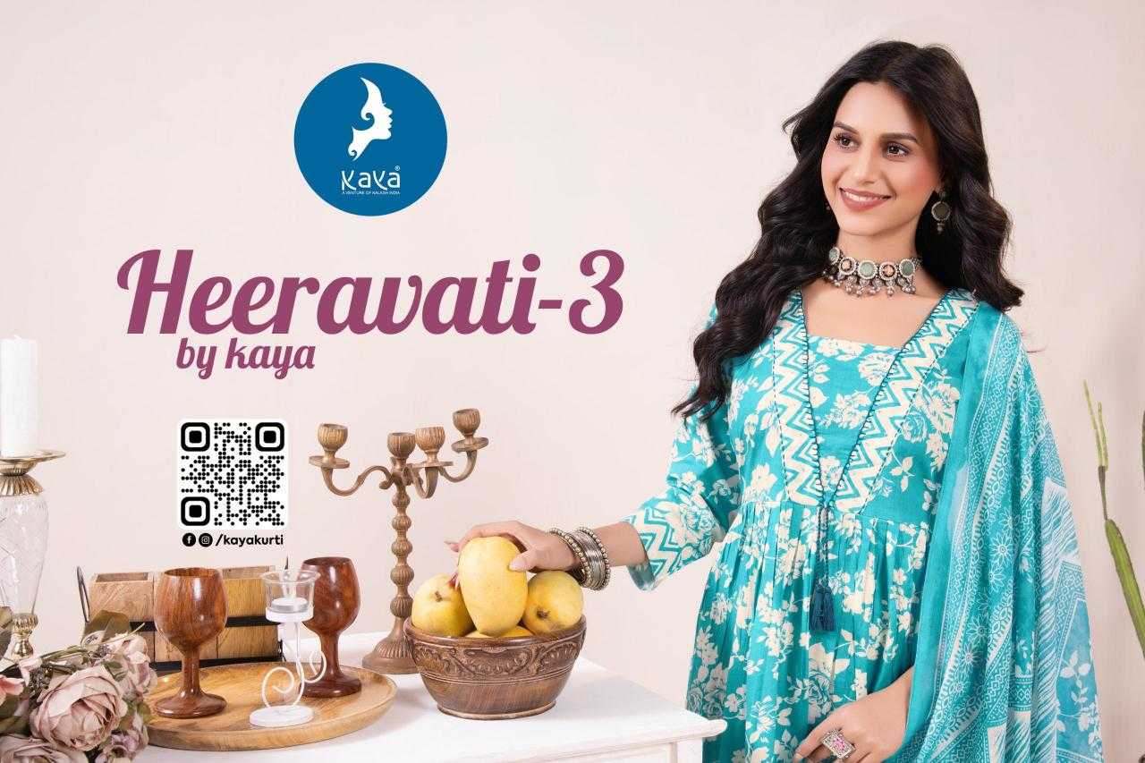 Ynf Cotton RIN190 KAYA KURTI-HEERAVATI -3 Setwise Collections Wholesale Gowns Catalogs Manufacturer