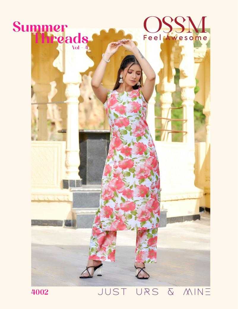 Ynf Cotton RIN190 OSSM-SUMMER THREADS Vol 04 Setwise Collections Wholesale Kurtis Catalogs Manufacturer