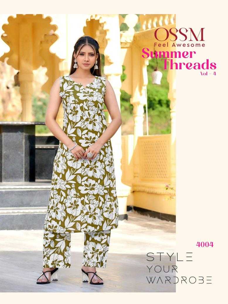 Ynf Cotton RIN190 OSSM-SUMMER THREADS Vol 04 Setwise Collections Wholesale Kurtis Catalogs Manufacturer