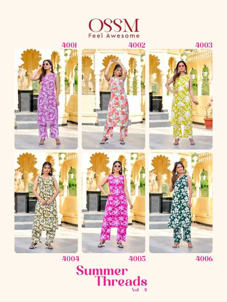 Ynf Cotton RIN190 OSSM-SUMMER THREADS Vol 04 Setwise Collections Wholesale Kurtis Catalogs Manufacturer
