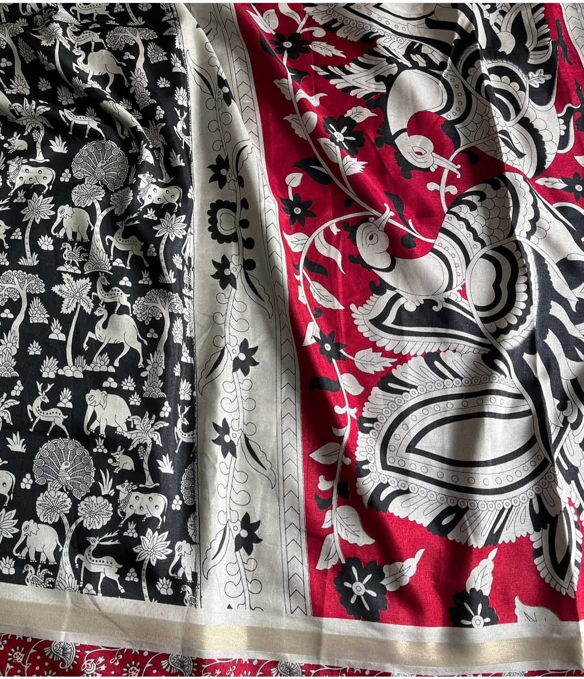 Ynf Cotton RIN203 Mangalkari Sarees Wedding Collections Festive Collections Wholesale Kalamkari Sarees Cotton Sarees Mulmul Cotton Sarees Manufacturer
