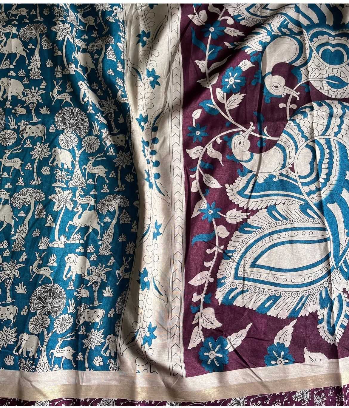 Ynf Cotton RIN203 Mangalkari Sarees Wedding Collections Festive Collections Wholesale Kalamkari Sarees Cotton Sarees Mulmul Cotton Sarees Manufacturer