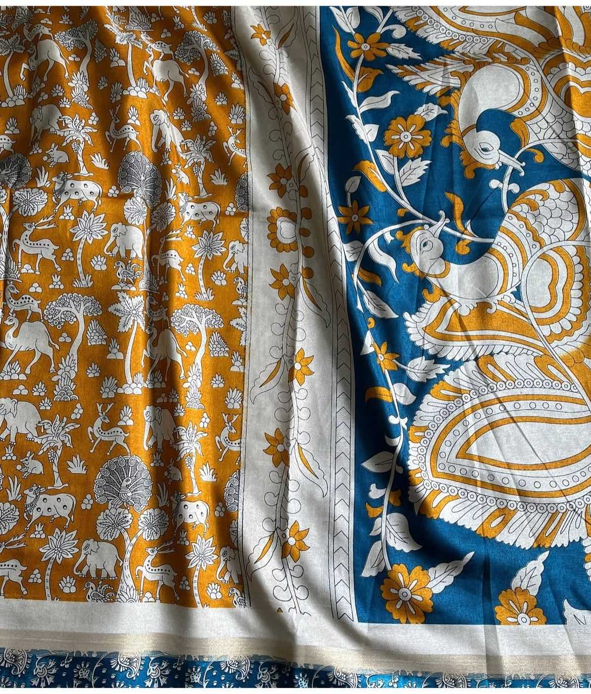 Ynf Cotton RIN203 Mangalkari Sarees Wedding Collections Festive Collections Wholesale Kalamkari Sarees Cotton Sarees Mulmul Cotton Sarees Manufacturer