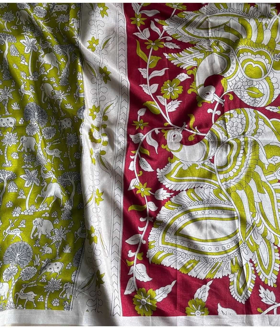 Ynf Cotton RIN203 Mangalkari Sarees Wedding Collections Festive Collections Wholesale Kalamkari Sarees Cotton Sarees Mulmul Cotton Sarees Manufacturer