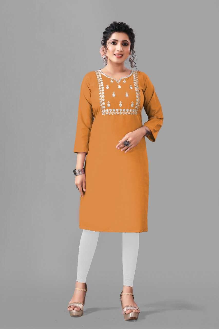 Ynf Cotton RIN222 KIWI Kurti Plus Size Collections Wholesale Designer Kurtis Cotton Kurtis Embroidered Kurtis Manufacturer