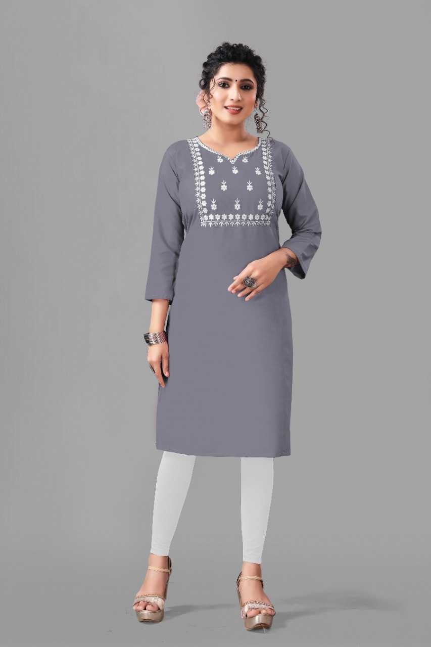 Ynf Cotton RIN222 KIWI Kurti Plus Size Collections Wholesale Designer Kurtis Cotton Kurtis Embroidered Kurtis Manufacturer