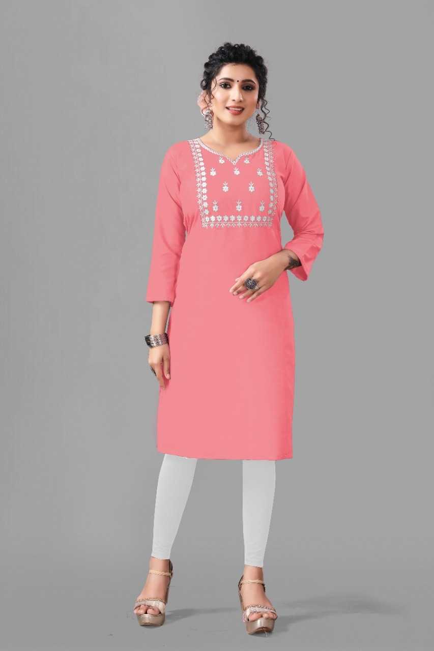 Ynf Cotton RIN222 KIWI Kurti Plus Size Collections Wholesale Designer Kurtis Cotton Kurtis Embroidered Kurtis Manufacturer