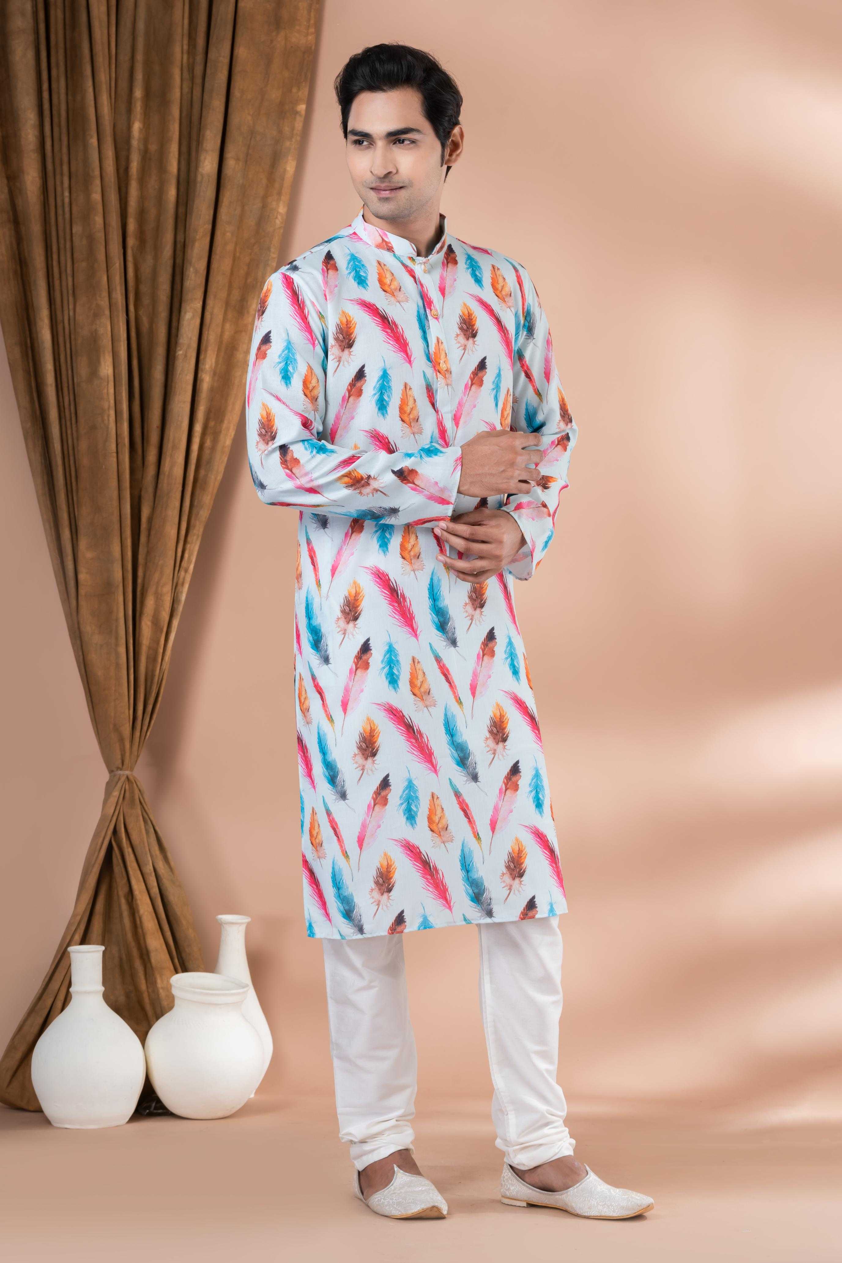 Ynf Cotton RIN223 3366A Mens Wear Festive Collections Wholesale Mens Kurtas Mens Kurta Pyjama Onam Collections Manufacturer