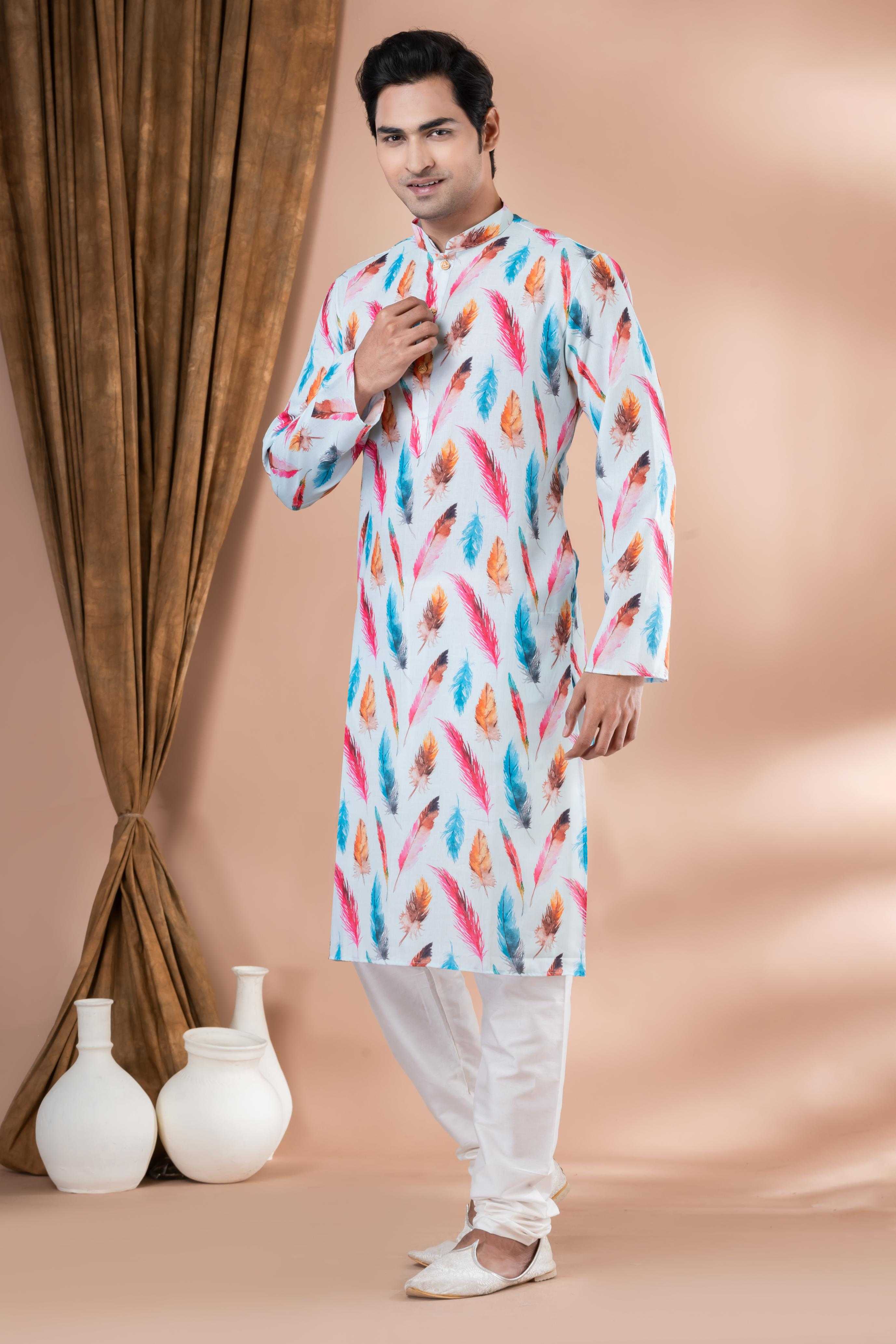 Ynf Cotton RIN223 3366B Mens Wear Festive Collections Wholesale Mens Kurtas Mens Kurta Pyjama Onam Collections Manufacturer