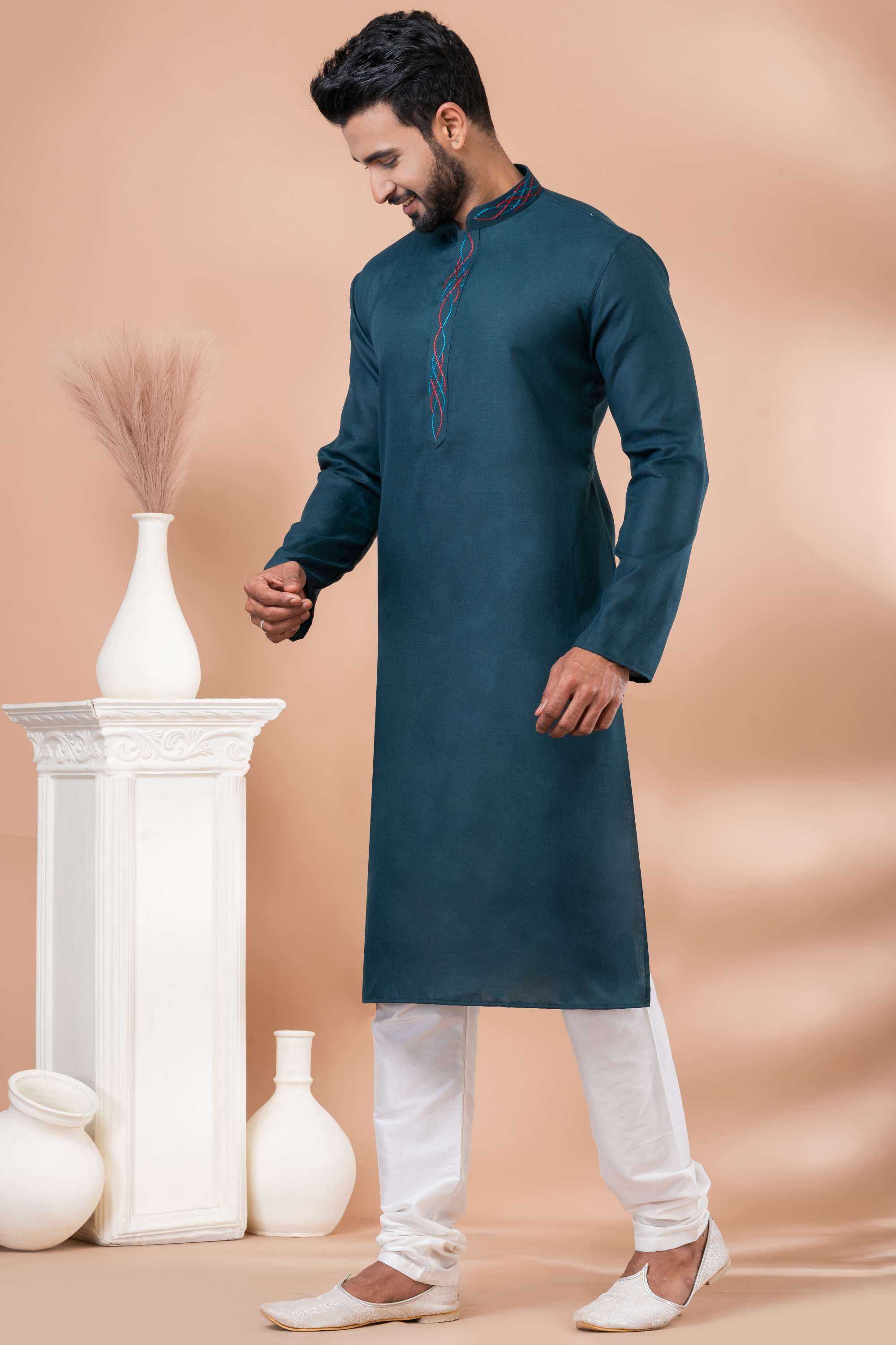 Ynf Cotton RIN223 3372A Mens Wear Wholesale Mens Kurtas Mens Kurta Pyjama Men Wedding kurta Manufacturer