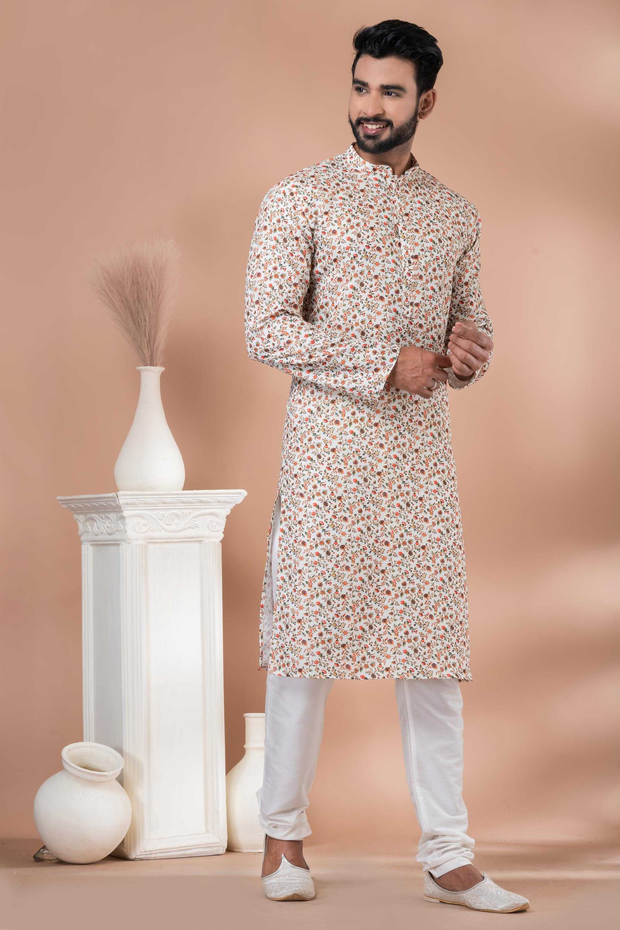 Ynf Cotton RIN223 3404A Mens Wear Festive Collections Wholesale Mens Kurtas Mens Kurta Pyjama Onam Collections Manufacturer