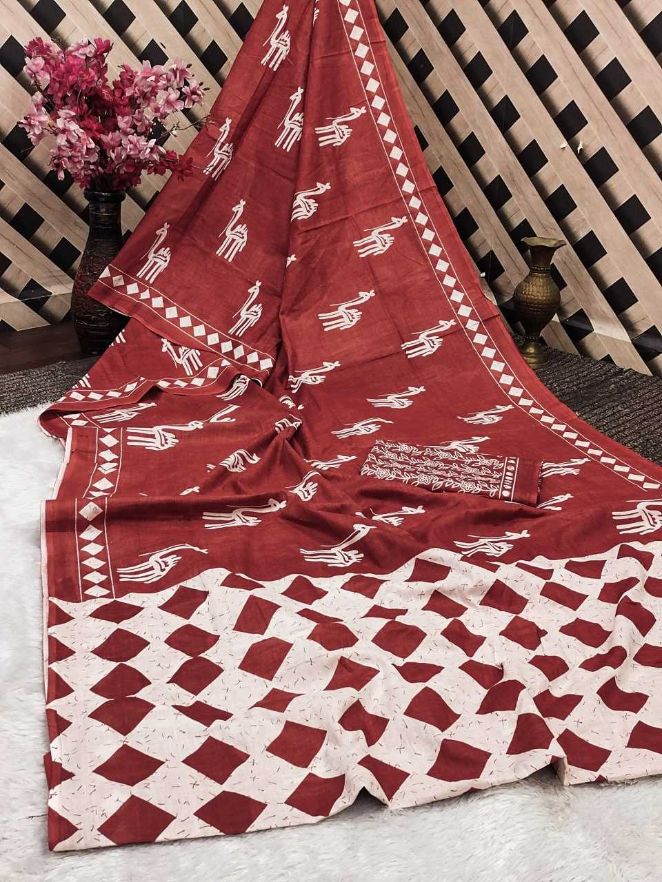 Ynf Cotton RIN229 109 Sarees Wholesale Printed Cotton Saree Cotton Sarees Mulmul Cotton Sarees Manufacturer