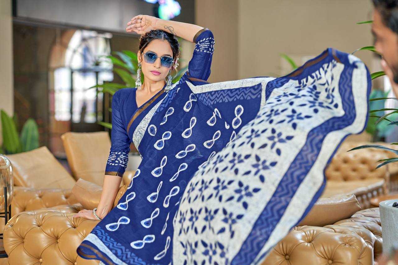 Ynf Cotton RIN229 83 Sarees Wedding Collections Festive Collections Wholesale Block Print Sarees Zari Border Sarees Sarees With Blouse Manufacturer