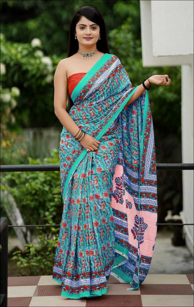 Ynf Cotton RIN229 93 Sarees Wholesale Fancy Sarees Printed Sarees Cotton Linen Sarees Manufacturer