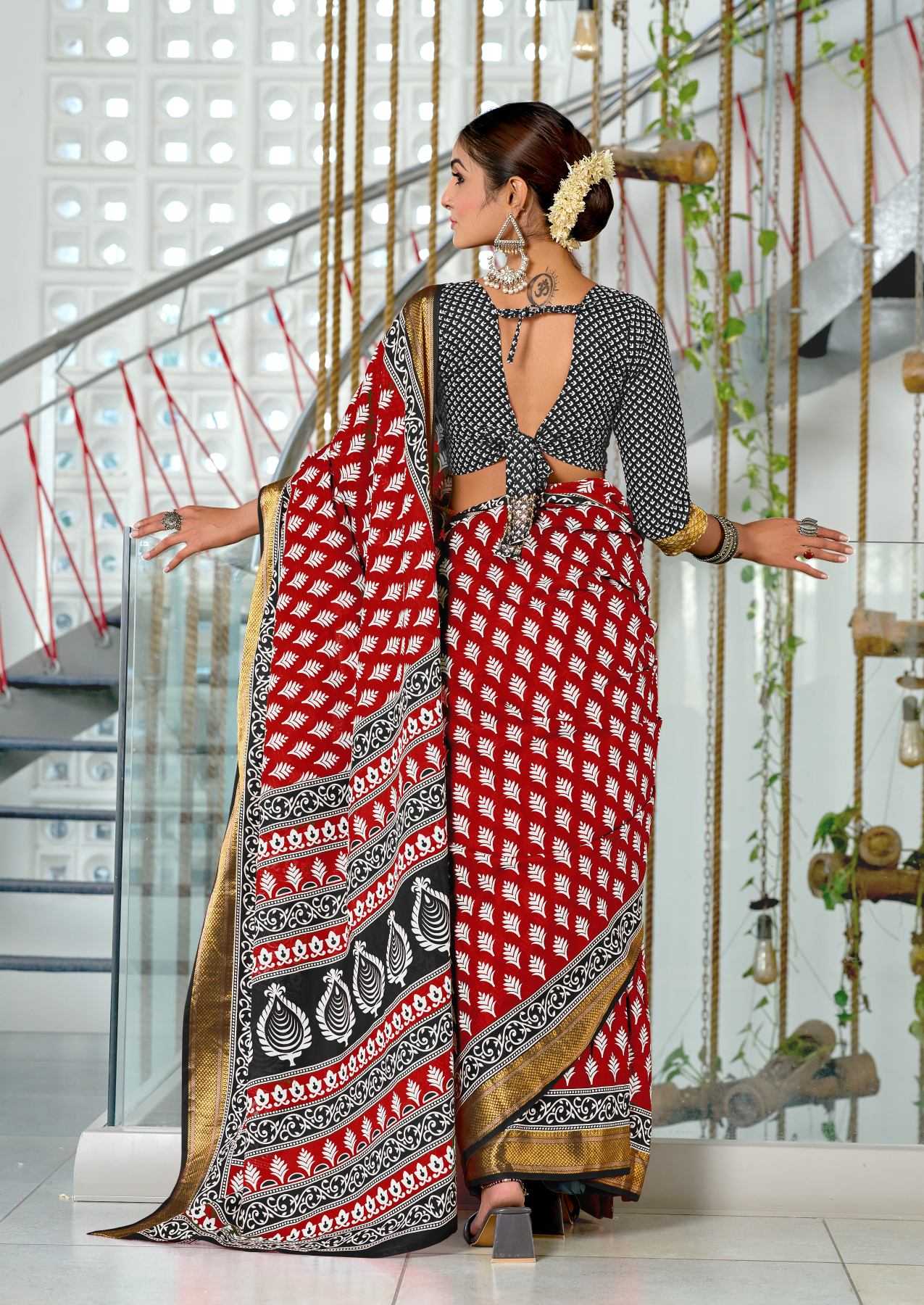 Ynf Cotton Sarees Wholesale Printed Cotton Saree Cotton Sarees Mulmul Cotton Sarees Manufacturer