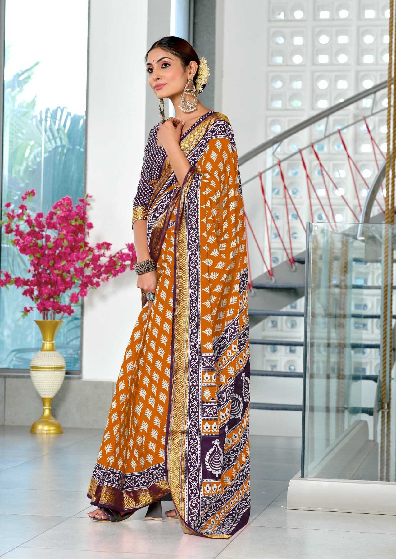 Ynf Cotton Sarees Wholesale Printed Cotton Saree Cotton Sarees Mulmul Cotton Sarees Manufacturer