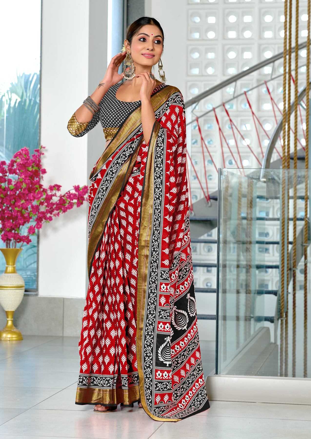Ynf Cotton Sarees Wholesale Printed Cotton Saree Cotton Sarees Mulmul Cotton Sarees Manufacturer