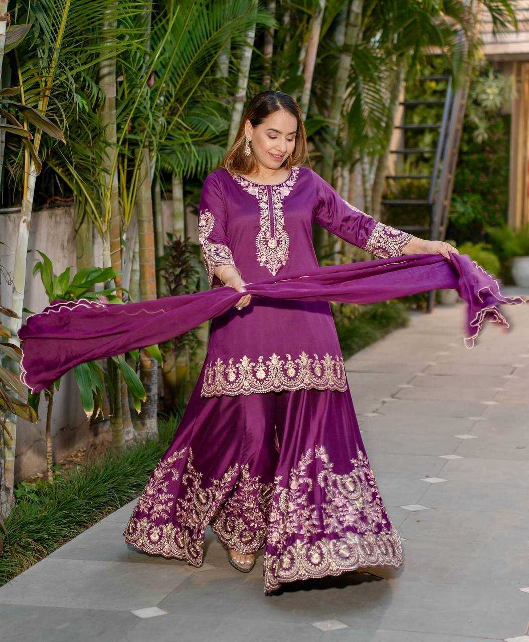 Ynf Crepe KESH461 1704 Suits & Dresses Wholesale Sharara Salwar Suits Party wear suits Wedding Suits Manufacturer