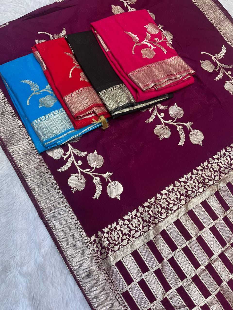 Ynf Crepe KESH484 318 Silk Sarees Wedding Collections Festive Collections Wholesale Crepe Silk Saree Designer Silk Sarees Zari Border Silk Sarees Manufacturer