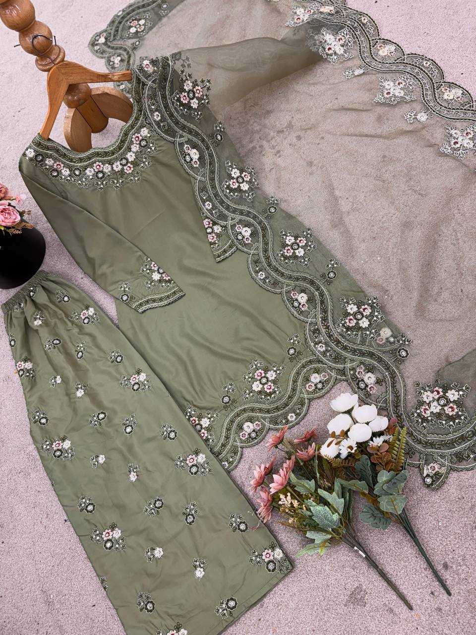 Ynf Crepe KESH499 517 Suits & Dresses Wedding Collections Festive Collections Wholesale Sharara Salwar Suits Embroidery Suits Designer Suits Manufacturer