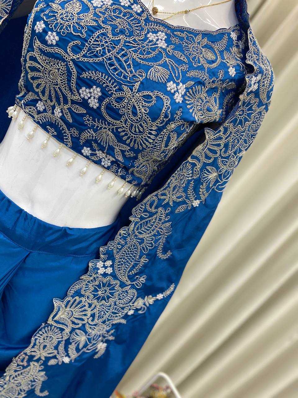 Ynf Crepe RIN110 365 Gowns Wholesale Embroidery Gowns Party Wear Gowns Designer Gowns Indo-Western Gowns Lace Gowns Manufacturer