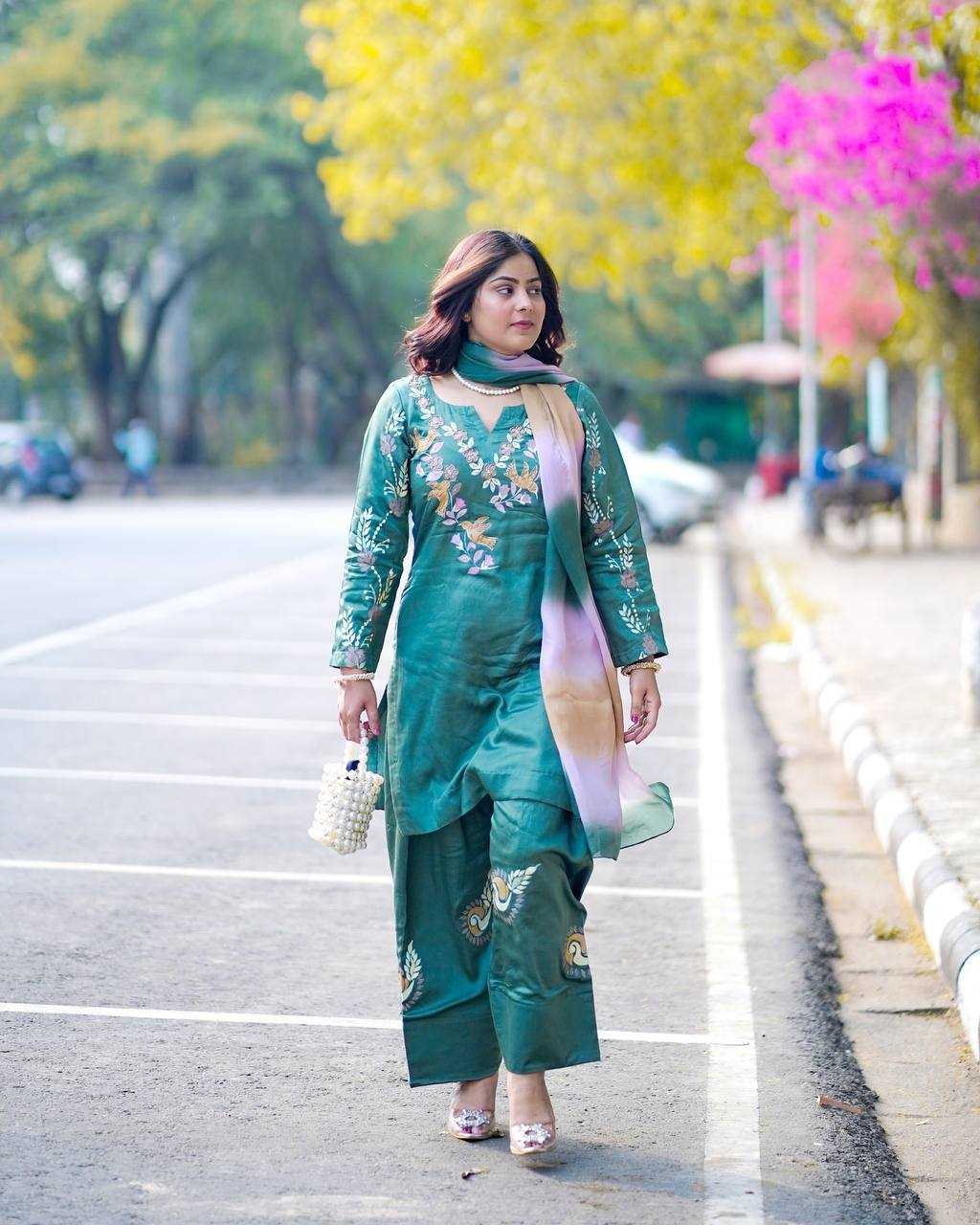 Ynf Crepe RIN110 367 Suits & Dresses Wedding Collections Festive Collections Wholesale Indo Western Dresses Embroidery Suits Ladies Salwar Suits Manufacturer