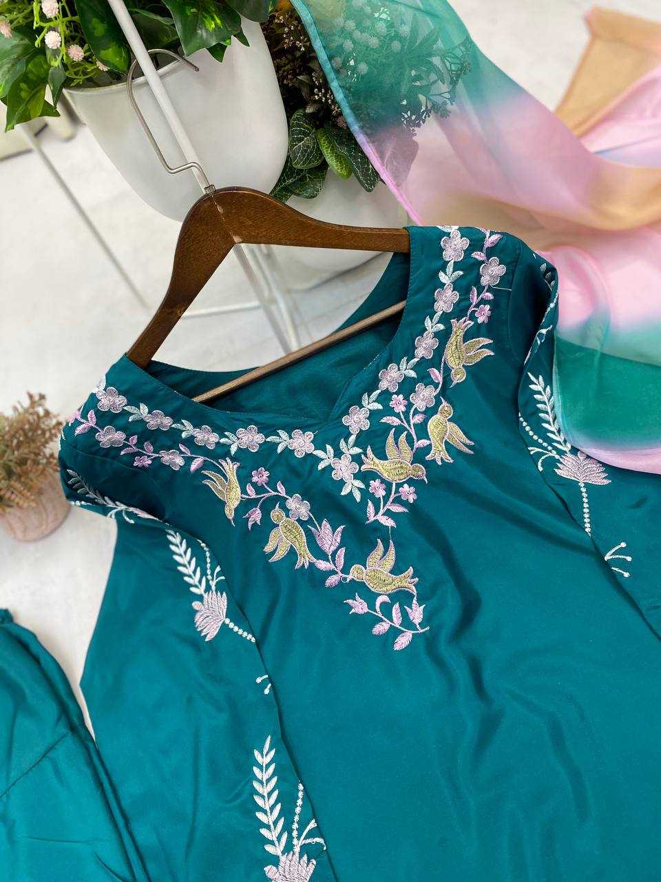 Ynf Crepe RIN110 367 Suits & Dresses Wedding Collections Festive Collections Wholesale Indo Western Dresses Embroidery Suits Ladies Salwar Suits Manufacturer