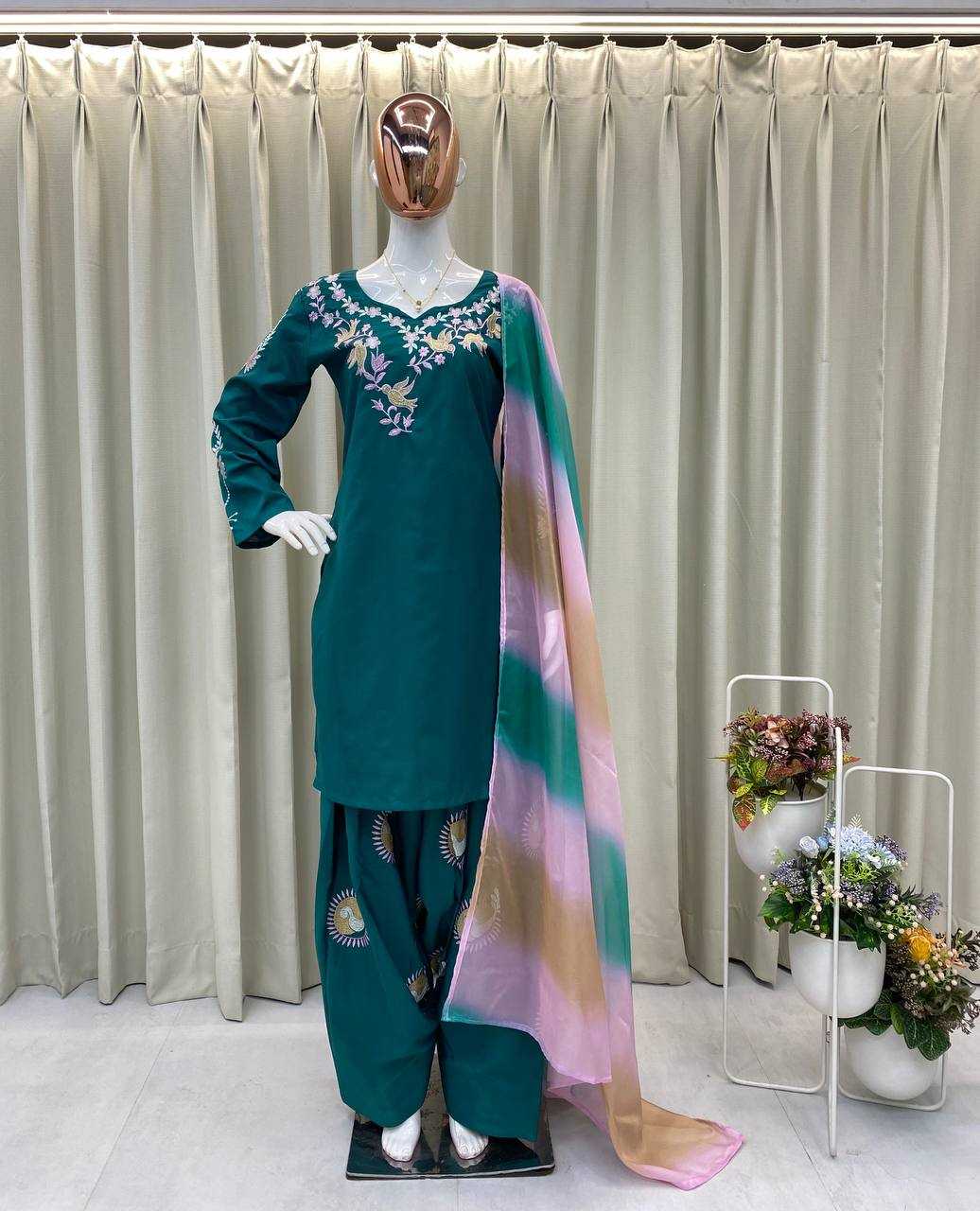 Ynf Crepe RIN110 367 Suits & Dresses Wedding Collections Festive Collections Wholesale Indo Western Dresses Embroidery Suits Ladies Salwar Suits Manufacturer