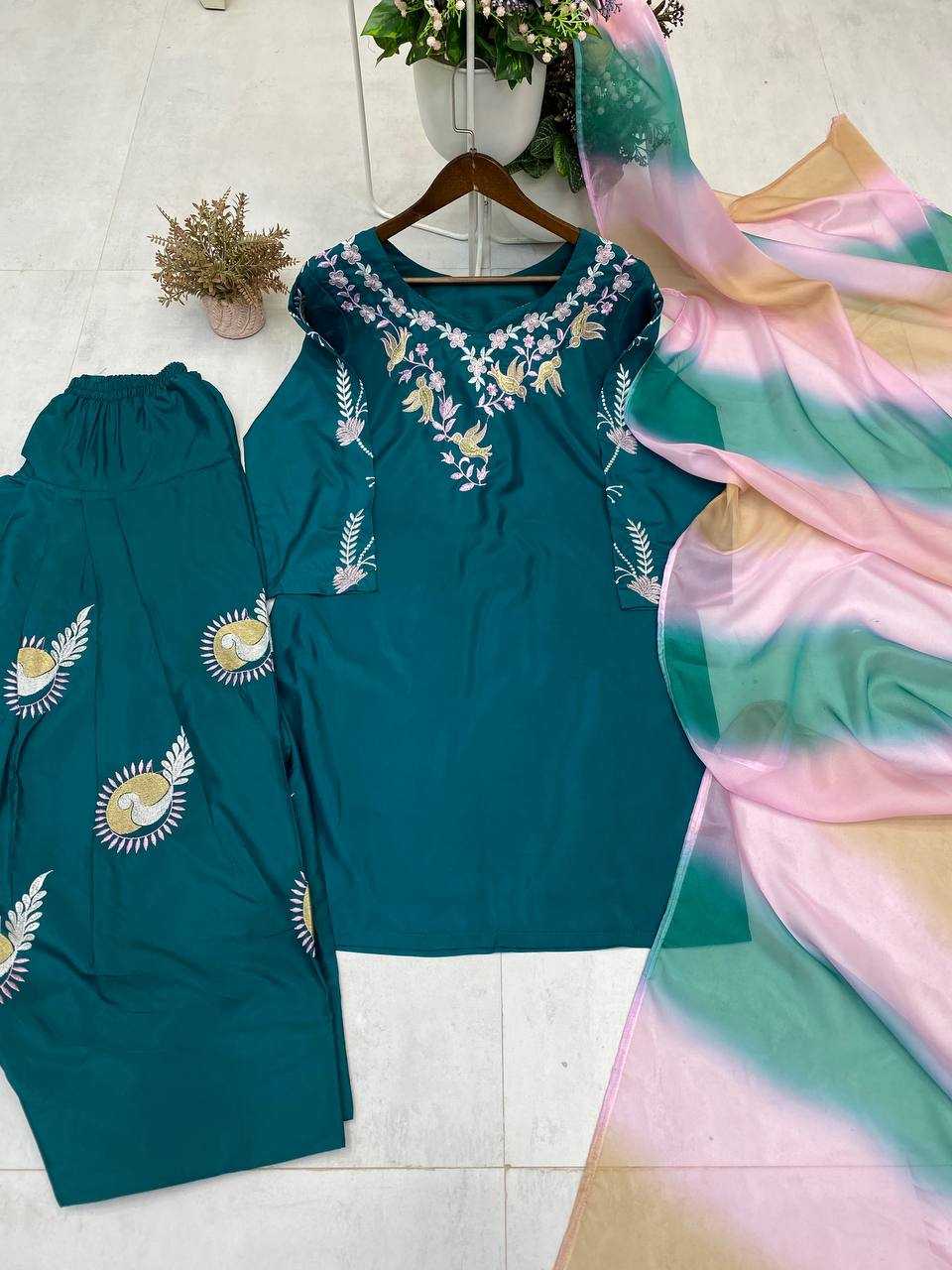 Ynf Crepe RIN110 367 Suits & Dresses Wedding Collections Festive Collections Wholesale Indo Western Dresses Embroidery Suits Ladies Salwar Suits Manufacturer