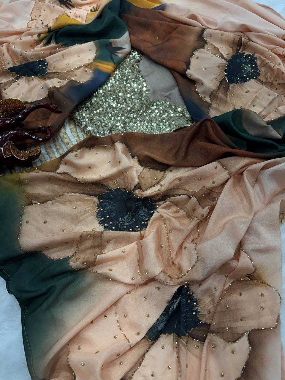 Ynf Crepe RIN151 5458 Sarees Wholesale Designer Sarees Ready To Wear Sarees Party Wear Sarees Manufacturer