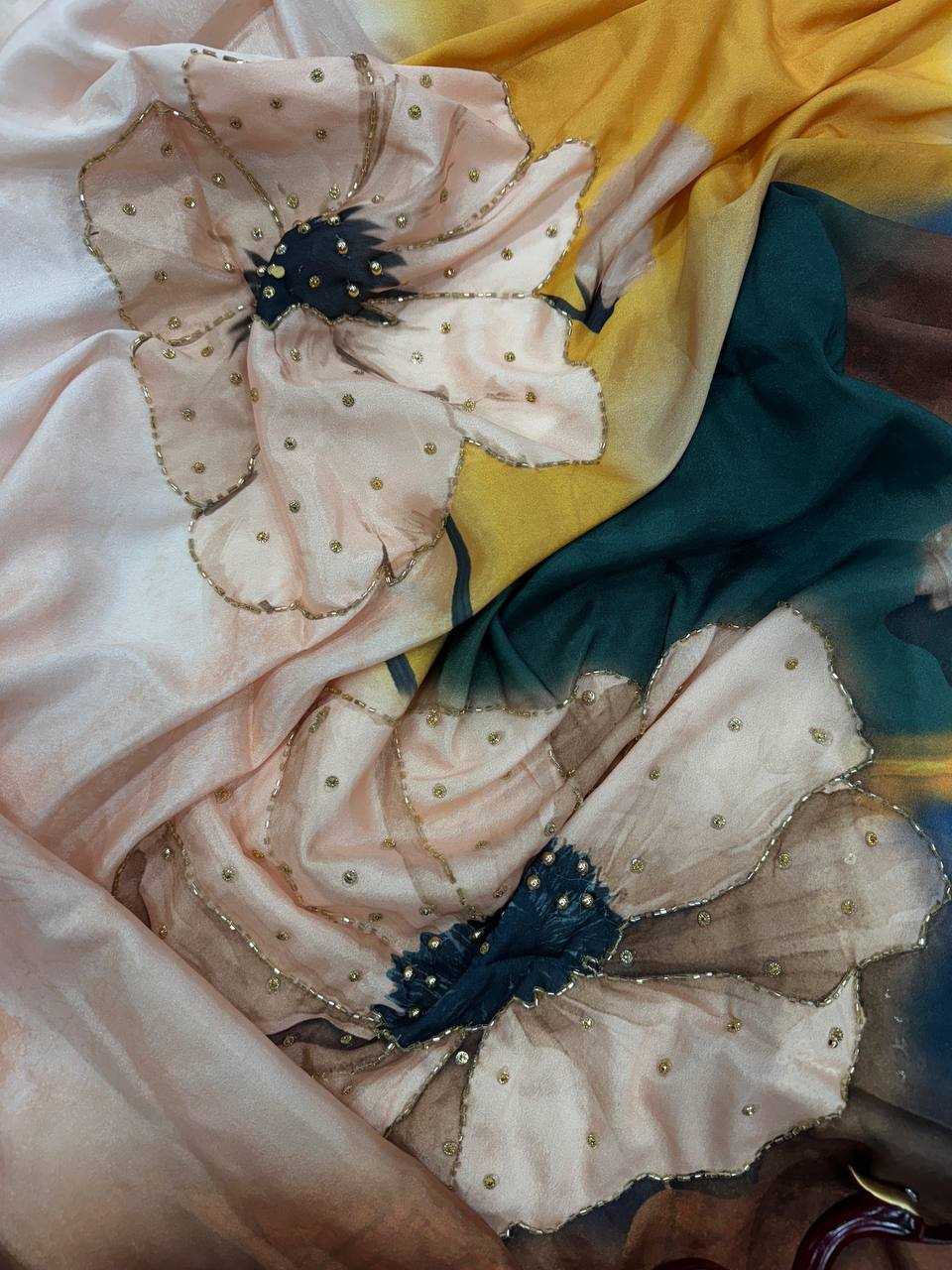 Ynf Crepe RIN151 5458 Sarees Wholesale Designer Sarees Ready To Wear Sarees Party Wear Sarees Manufacturer