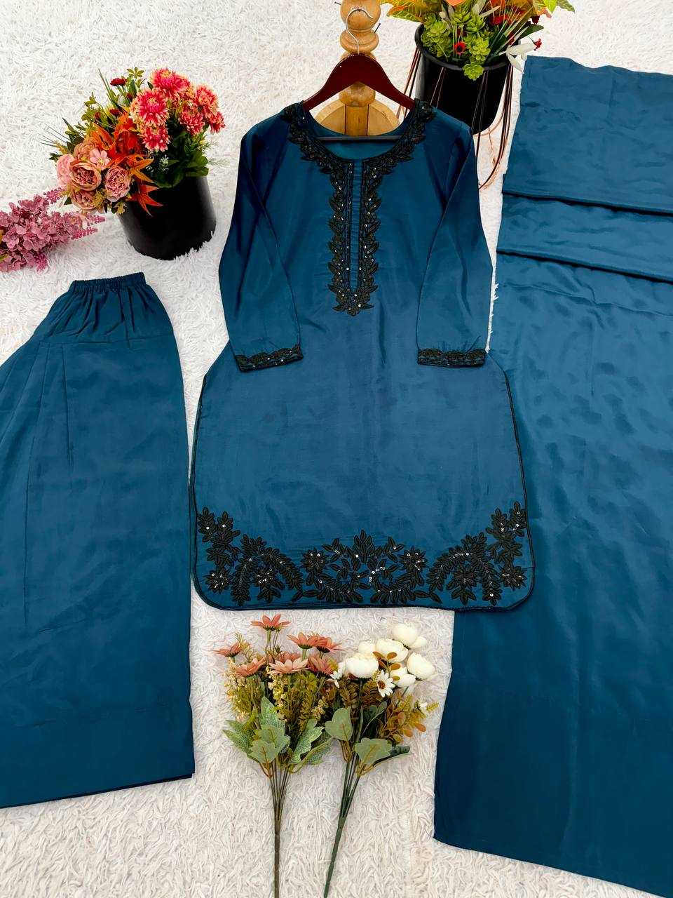 Ynf Crepe Silk KESH499 007 Kurti Wholesale Designer Kurtis Embroidered Kurtis Manufacturer
