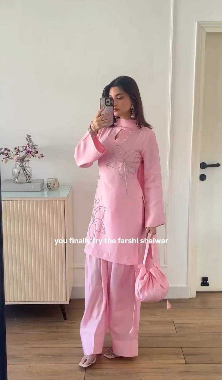 Ynf Crepe Silk KESH499 010 Suits & Dresses Wedding Collections Festive Collections Wholesale Palazzo Suit Ladies Silk Suit Wedding Outfits Manufacturer