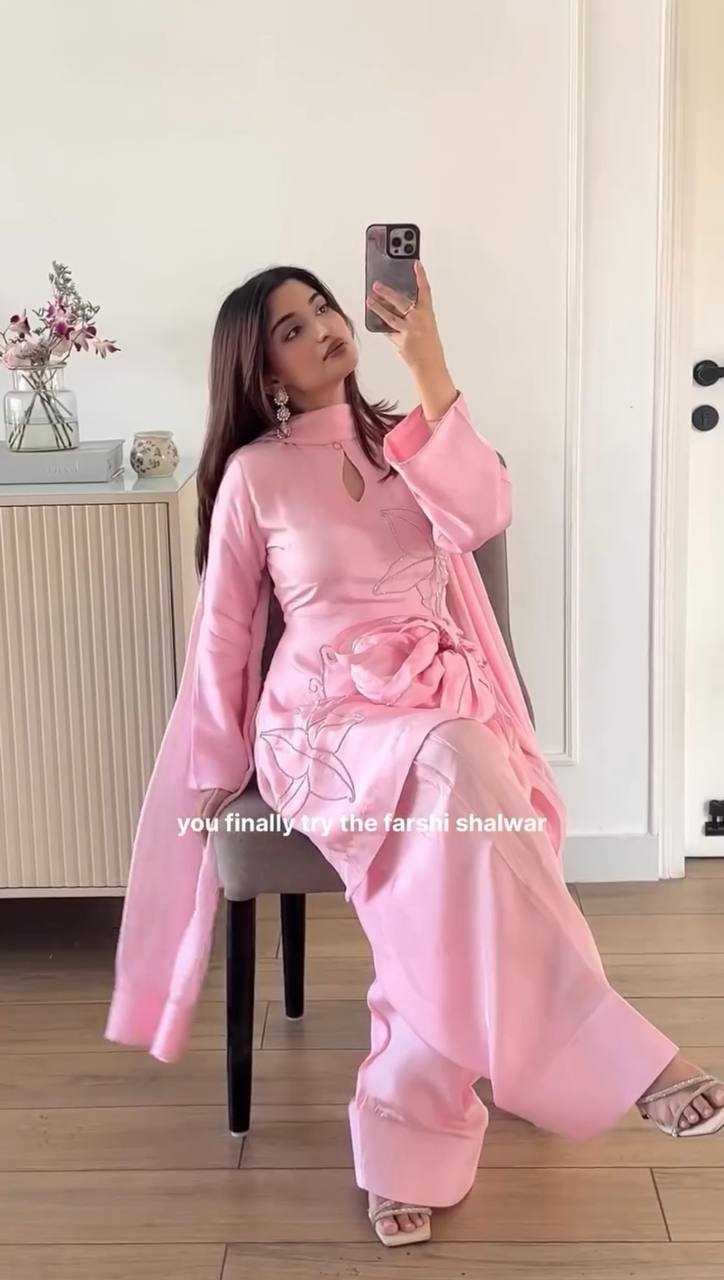 Ynf Crepe Silk KESH499 010 Suits & Dresses Wedding Collections Festive Collections Wholesale Palazzo Suit Ladies Silk Suit Wedding Outfits Manufacturer