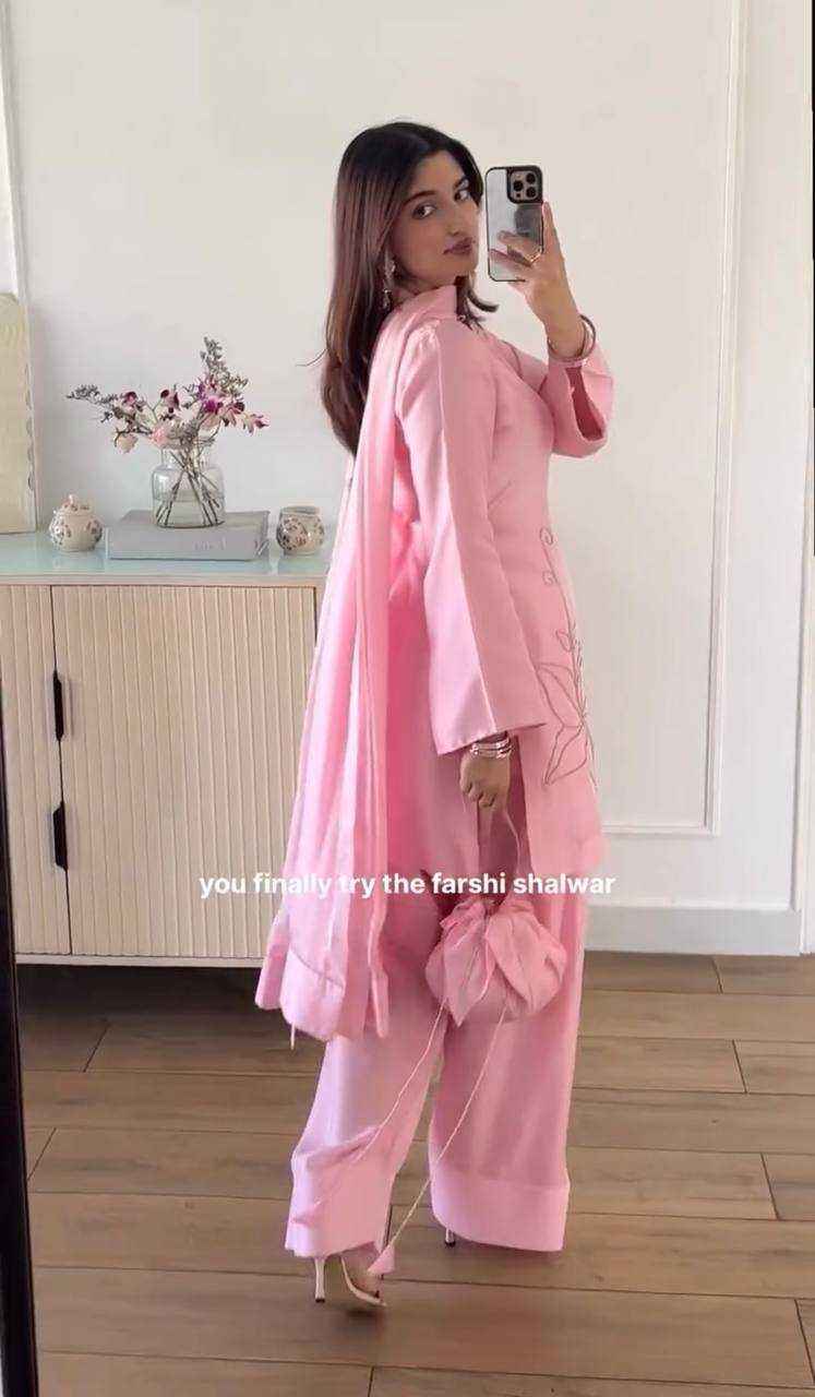 Ynf Crepe Silk KESH499 010 Suits & Dresses Wedding Collections Festive Collections Wholesale Palazzo Suit Ladies Silk Suit Wedding Outfits Manufacturer