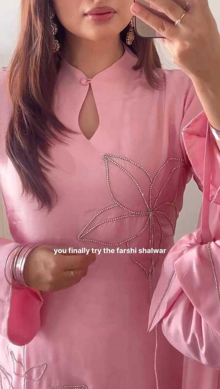 Ynf Crepe Silk KESH499 010 Suits & Dresses Wedding Collections Festive Collections Wholesale Palazzo Suit Ladies Silk Suit Wedding Outfits Manufacturer