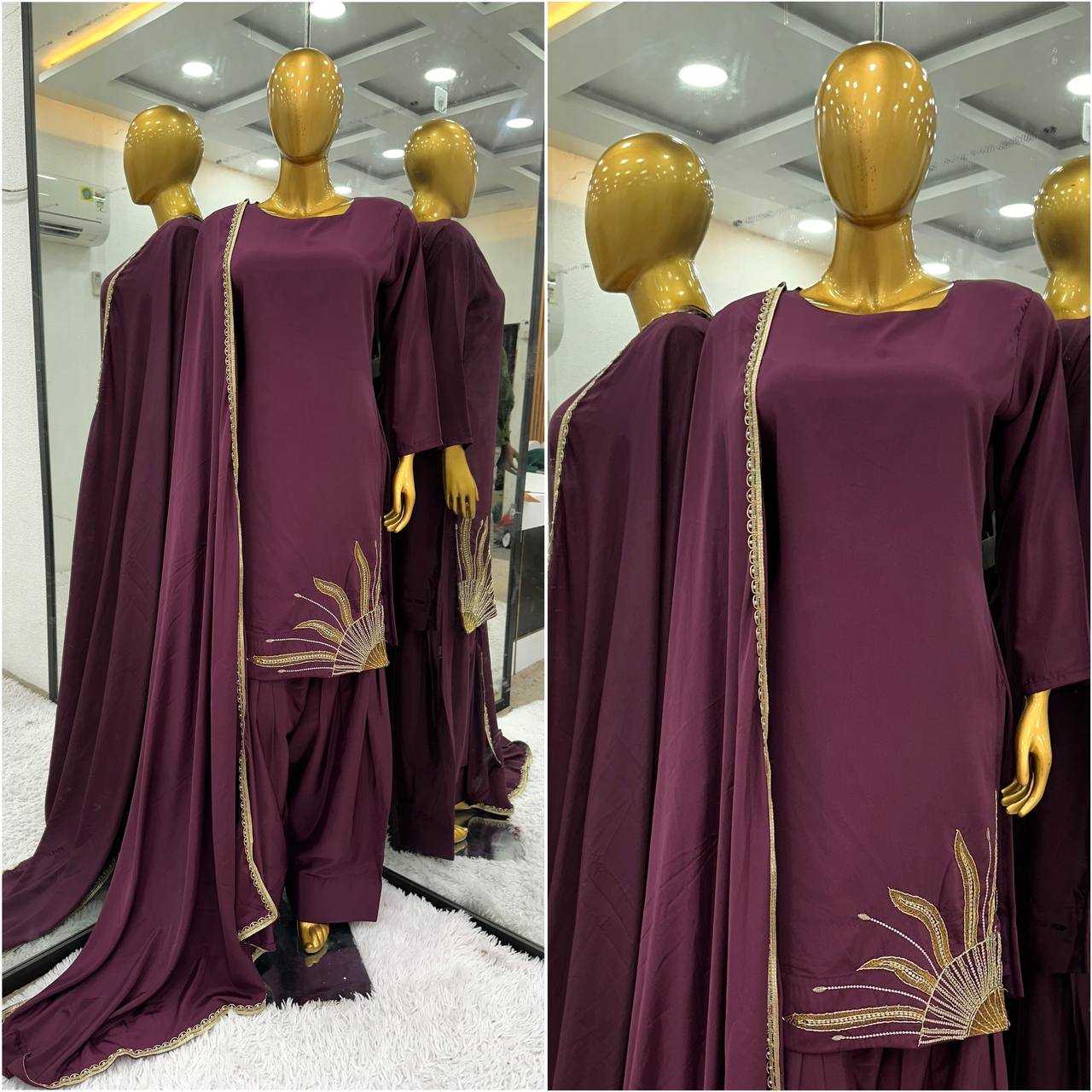 Ynf Crepe Silk KESH499 3120 Suits & Dresses Wholesale Party wear suits Silk Suits Handwork Suits Manufacturer