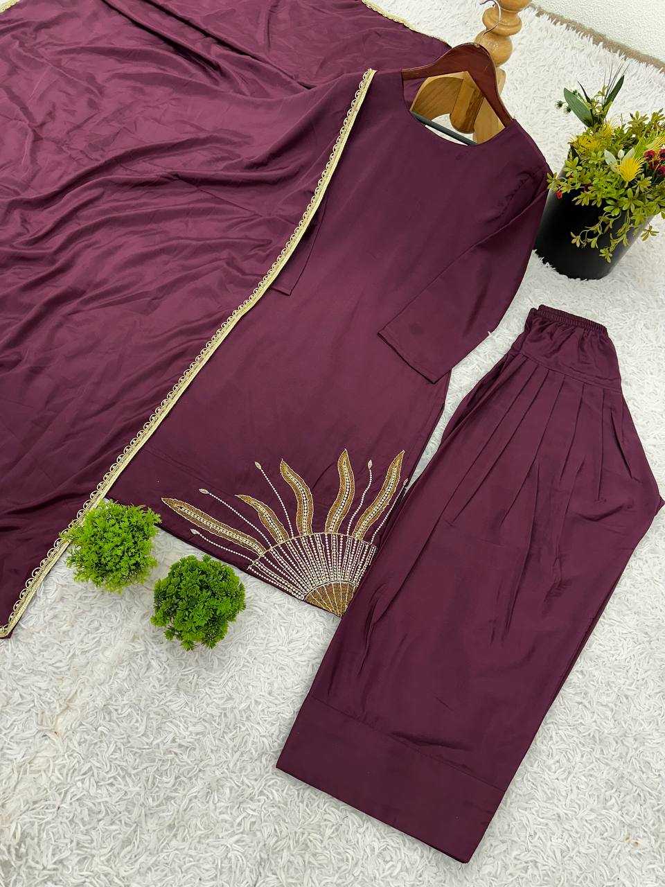 Ynf Crepe Silk KESH499 3120 Suits & Dresses Wholesale Party wear suits Silk Suits Handwork Suits Manufacturer