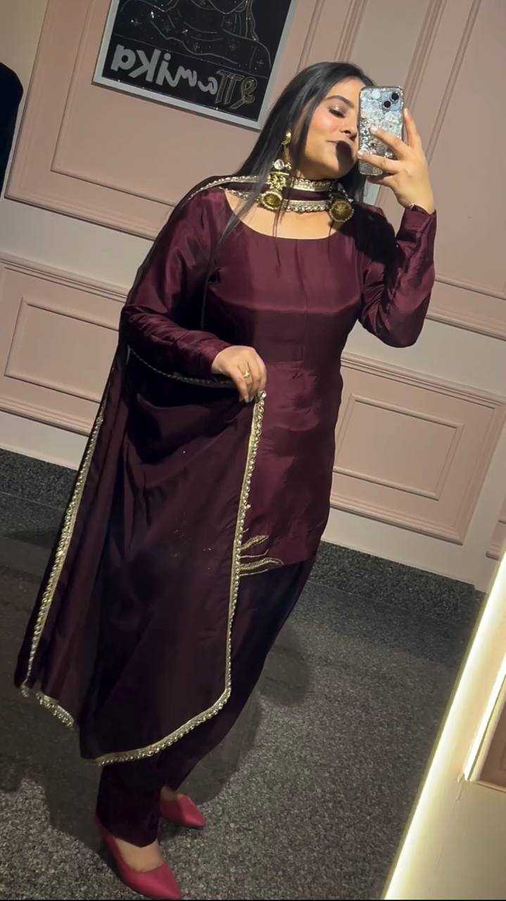 Ynf Crepe Silk KESH499 3120 Suits & Dresses Wholesale Party wear suits Silk Suits Handwork Suits Manufacturer