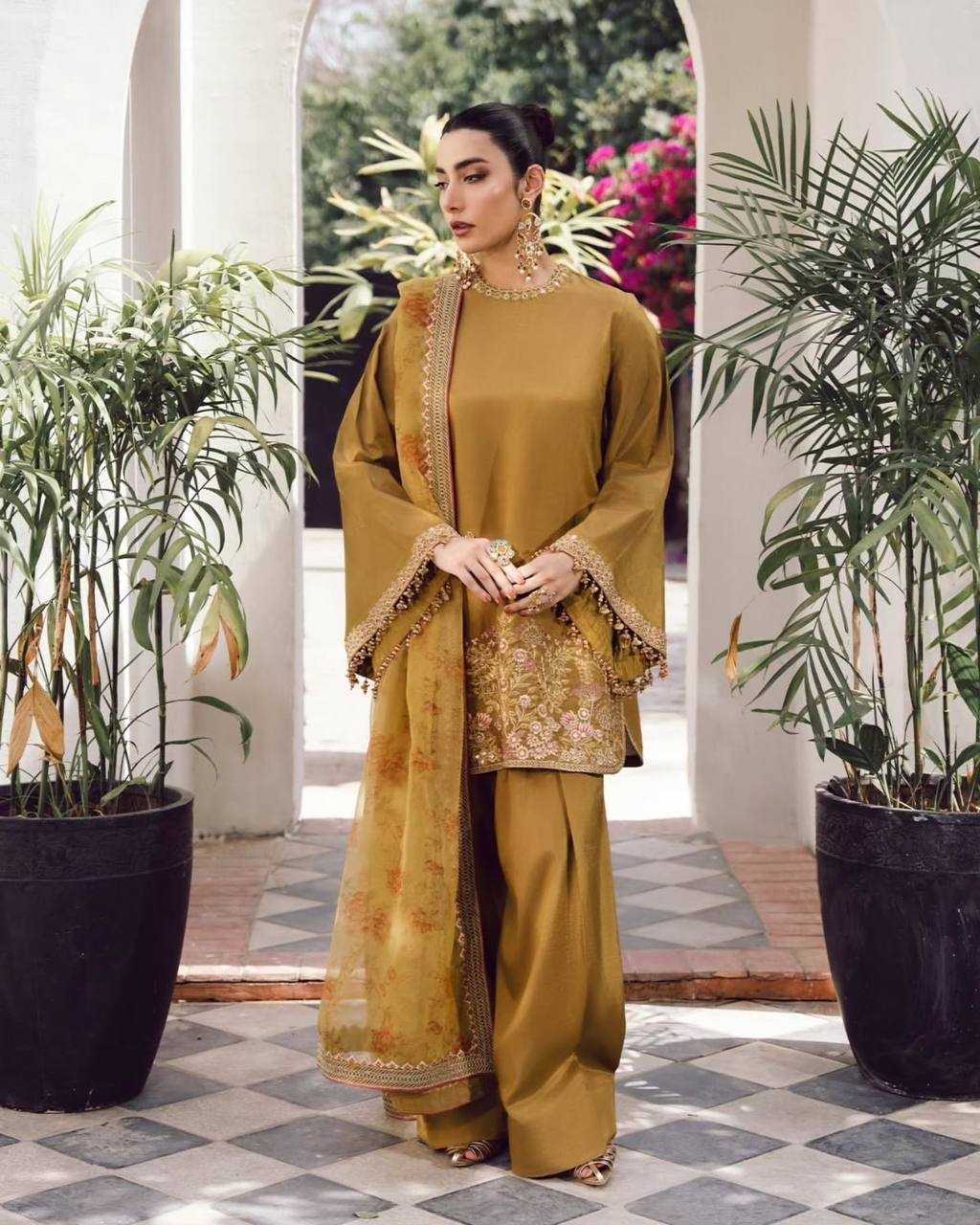 Ynf Crepe Silk KESH499 515 Suits & Dresses Wholesale Embroidery Suits Ladies Silk Suit Designer Suits Manufacturer