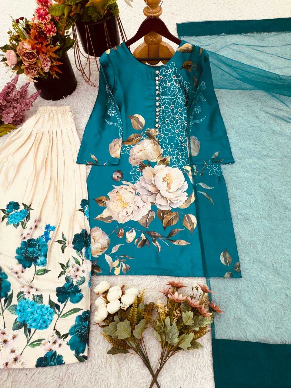 Ynf Crepe Silk KESH499 5275 Suits & Dresses Wholesale Palazzo Suit Party Wear Dresses Manufacturer