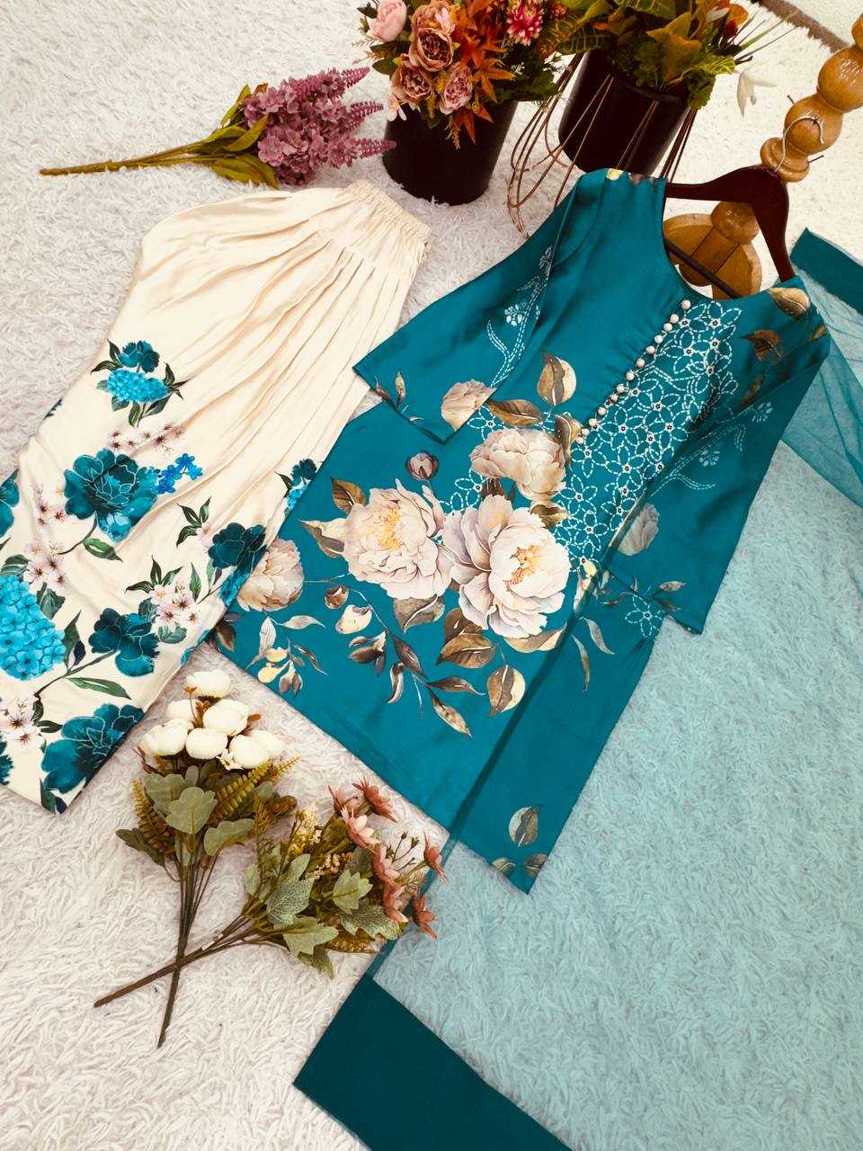 Ynf Crepe Silk KESH499 5275 Suits & Dresses Wholesale Palazzo Suit Party Wear Dresses Manufacturer