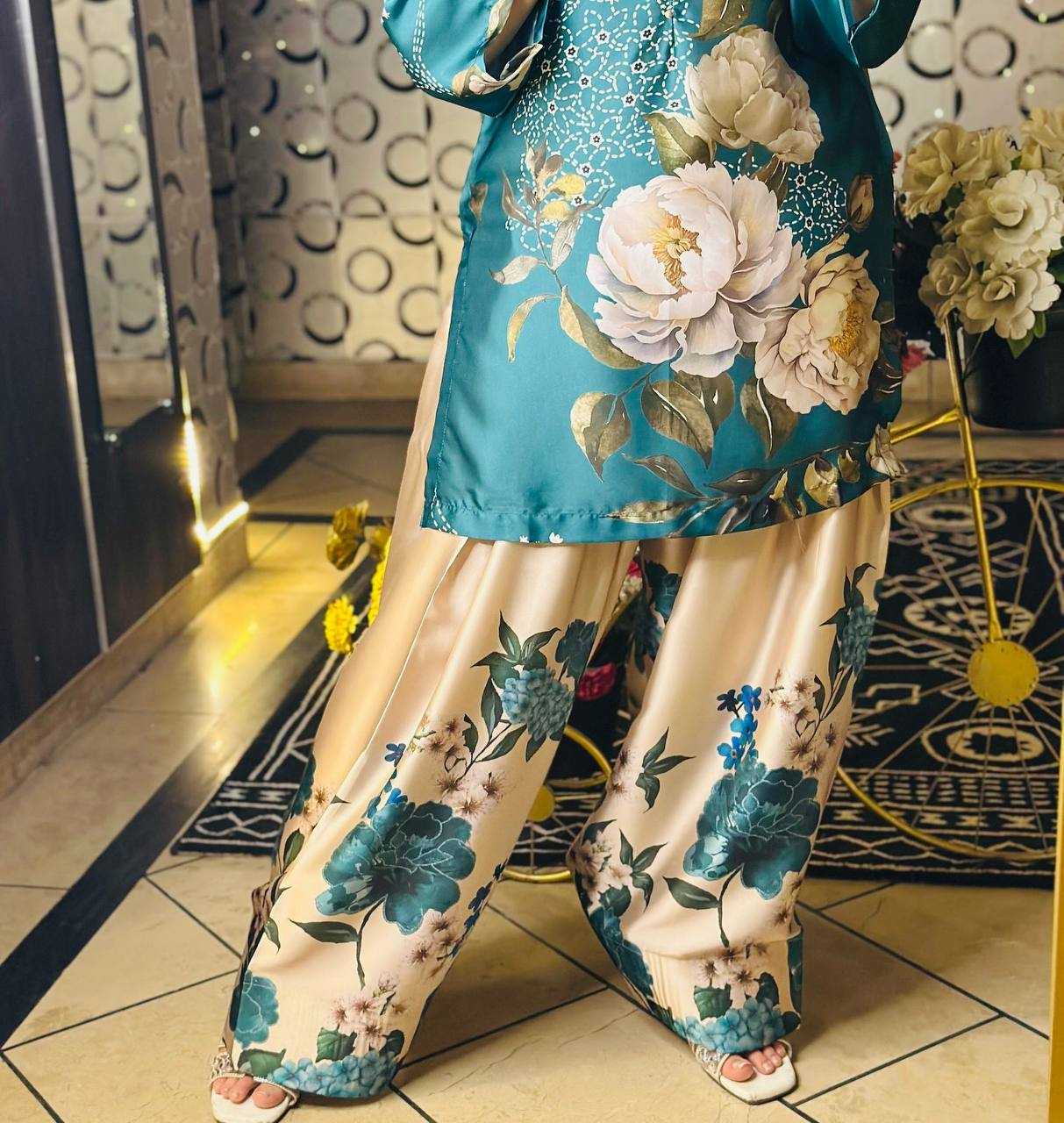 Ynf Crepe Silk KESH499 5275 Suits & Dresses Wholesale Palazzo Suit Party Wear Dresses Manufacturer